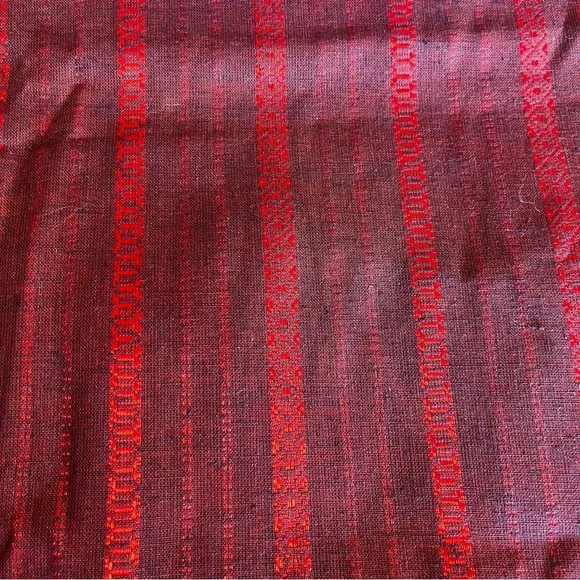 4.5 Yards Purple Red Woven Ukrainian Eastern European Folk Cotton 44” Wide - Picture 3 of 4